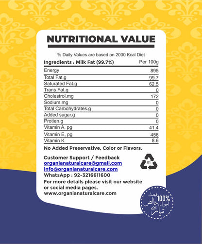 Organia Desi Cow Ghee - 100% Pure & Natural