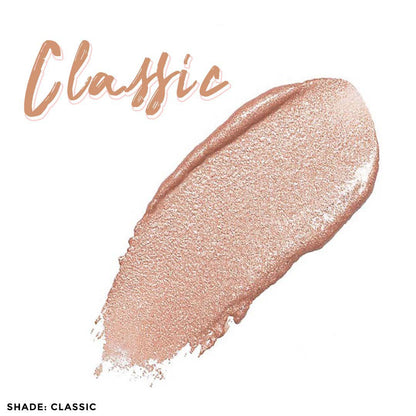 Rose gold makeup swatch labeled 'Classic' on a white background